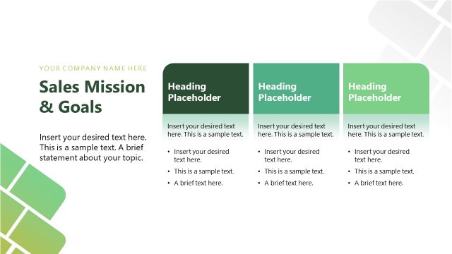 Sales Mission & Goals PowerPoint Slide