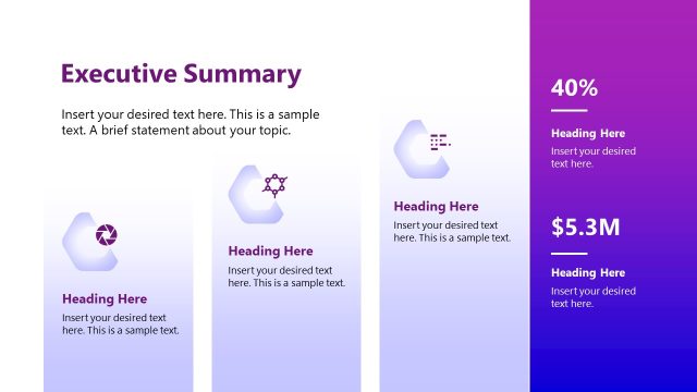 Executive Summary Slide – AI Strategic Plan Template