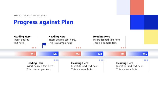 Progress Against Plan Diagram Slide