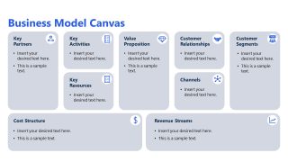Business Model Canvas - Canva PPT Slide 
