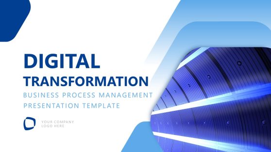 Digital Transformation Business Process Management Cover Slide 