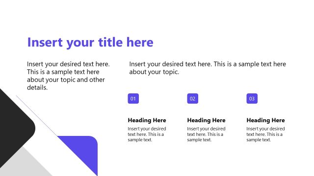Professional Company Profile Slide with Placeholder Text