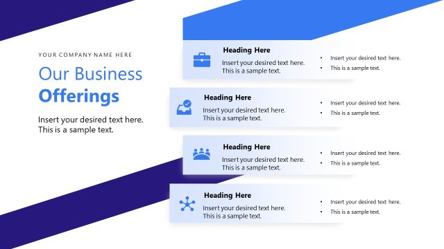 Our Business Offerings Slide for Presentation