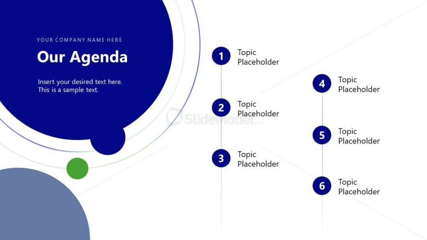 Editable Agenda Presentation Slide for Strategic Overview Template