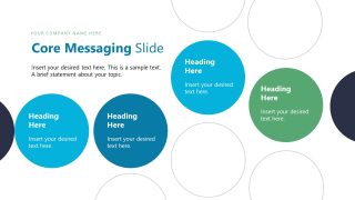 Core Messaging Disucssion Slide with Circular Text Boxes