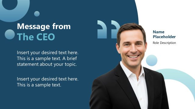 Message from CEO – Circles Company Profile Template