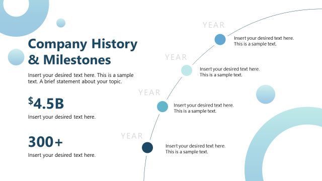 Company History & Milestones Slide – Company Profile Presentation