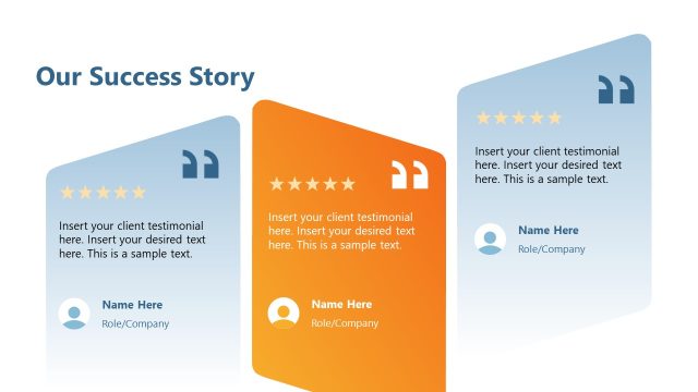 Success Story Presentation Slide with Quotation Marks