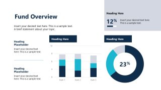 Fund Overview Slide with Multiple Data Visualizations 