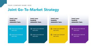 Four Columns Slide with Placeholder Text 