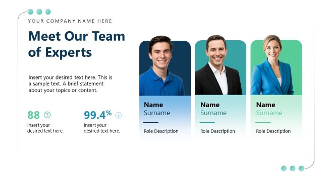 Meet Our Team of Experts Slide – Neuro Leadership PPT Slide Template