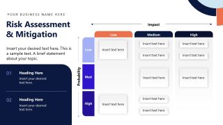 Stakeholder Template Slide for Risk Assessment 