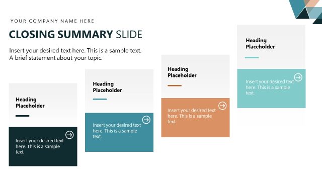 Closing Summary with Multiple Blocks