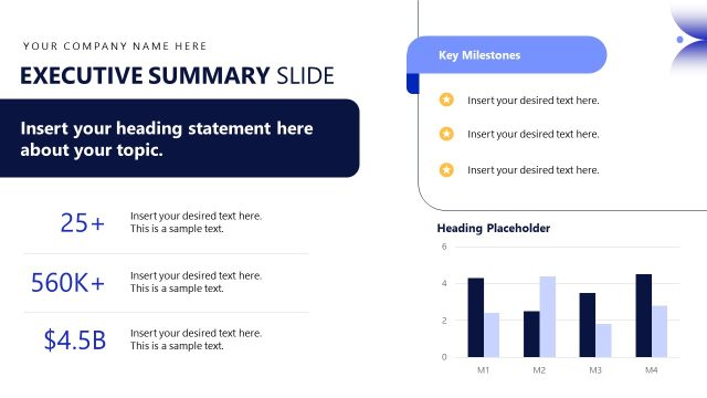 Executive Summary Discussion – Operational Report PPT Layout