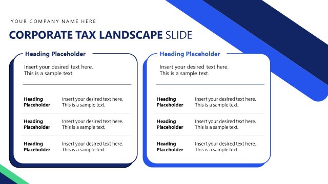 Corporate Tax Landscape Comparison Tables Slide