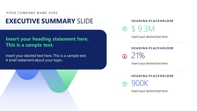 Executive Summary Visualization – Annual Tax Planning Review PPT Slide Template