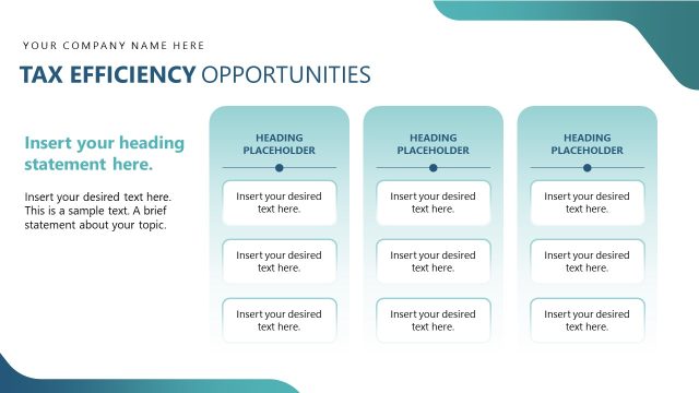 Tax Efficiency Opportunity Slide with Multiple Segments