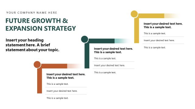 Future Growth & Expansion Strategy Slide with Multiple Steps