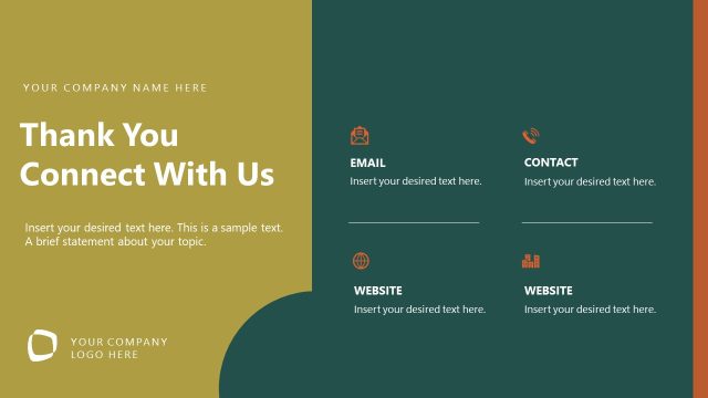 Thank You Slide with Contact Details – Restaurant Company Profile Template