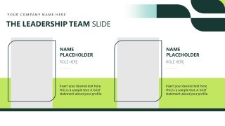 Leadership Team Showcase Slide with Name & Designation