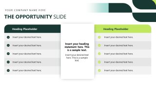 Opportunity Comparison Slide Template for Fintech Presentation