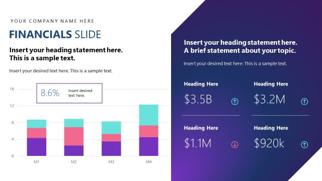 Columns Chart – AI Business Plan Template for Presentation