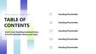 Roadmap Contents - Business Transformation Template for PowerPoint