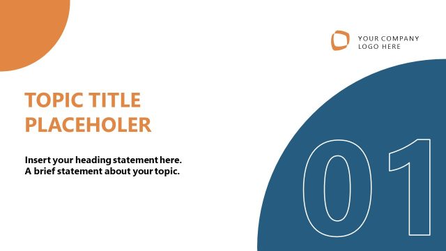 Topic Title Placeholder Slide – Employee Performance Review Presentation Layout