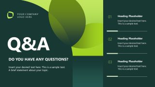 Q&A Section - ESG Impact Report PowerPoint Template