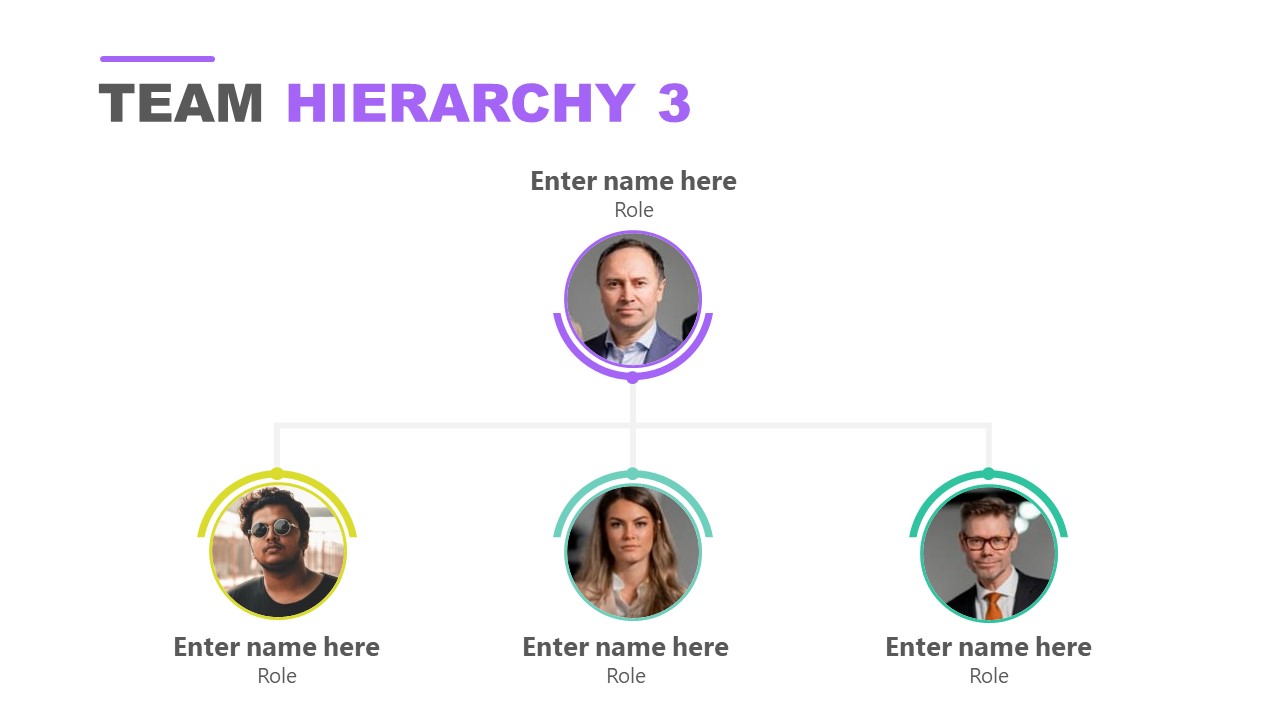 PPT Meet The Team Hierarchy Template