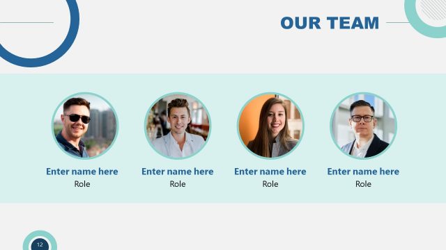 Elevator Pitch PowerPoint Team Slide