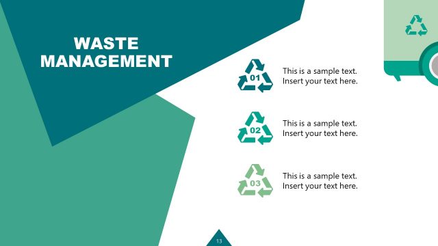 Waste Management Industry Bullet Points Template
