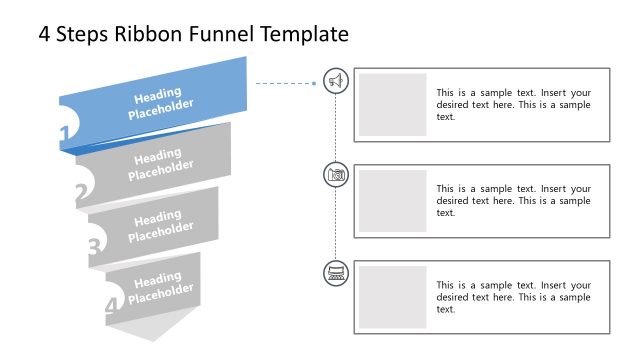 Ribbon Funnel Diagram Step 1 Template