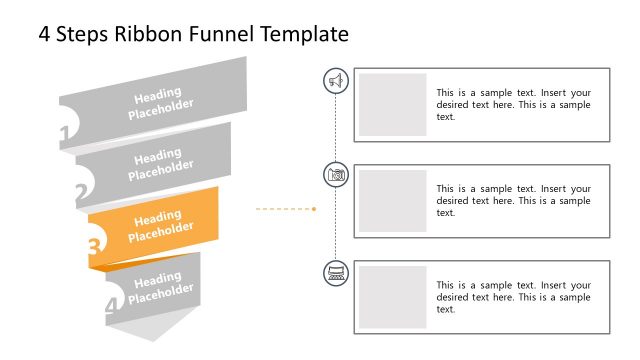 Ribbon Funnel Diagram Step 3 Template