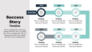 Slide of Presentation Timeline Success Story 