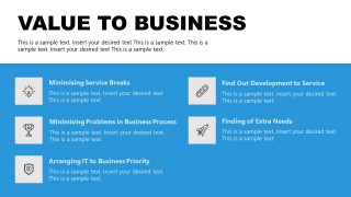 Template of Value to Business for Incident Management 