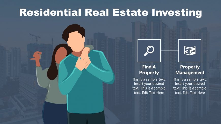 Slide Residential Property Cartoon Illustration