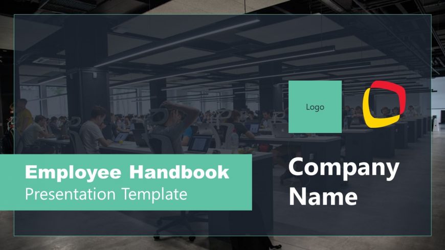 Cover Slide of Employee Handbook PowerPoint