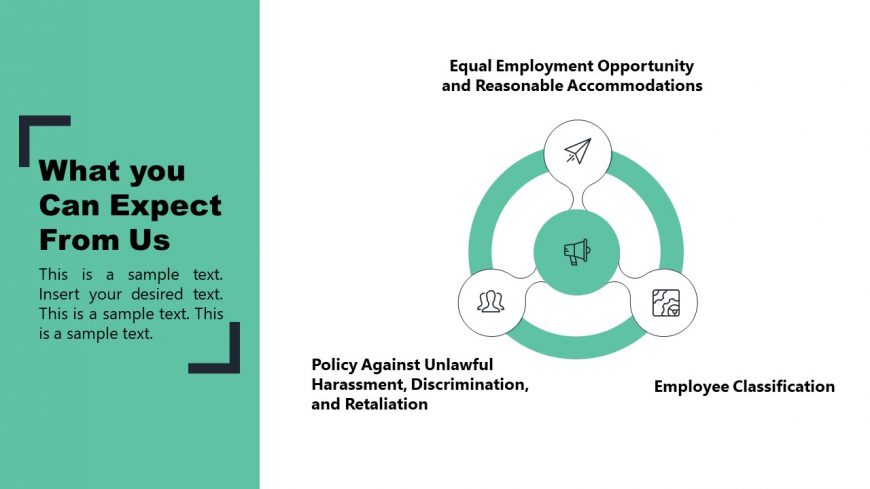3 Steps Policy PowerPoint Employee Handbook