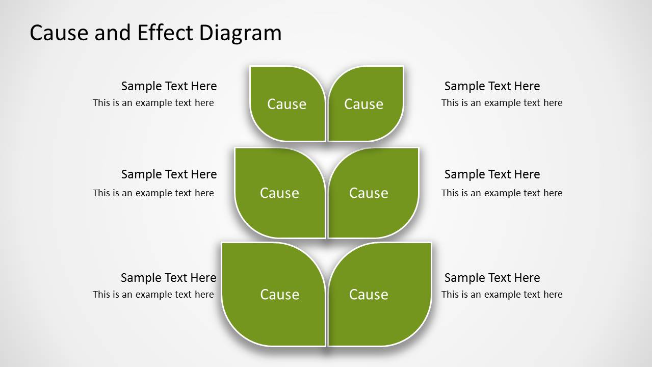 Cause & Effect Slide Design for PowerPoint with Tree Diagram