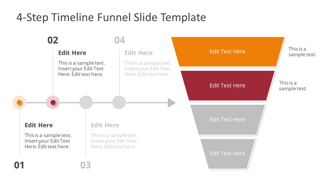 PowerPoint Layout for Timeline Funnel 