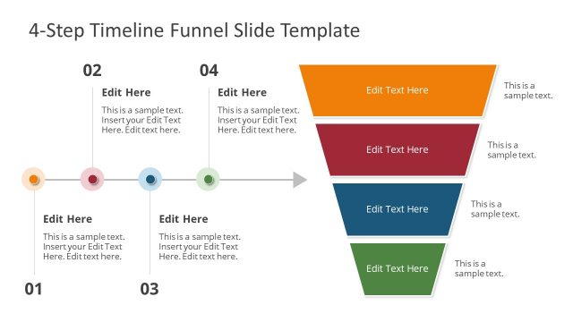 Forth Segment Highlight – Timeline Funnel PPT Layout