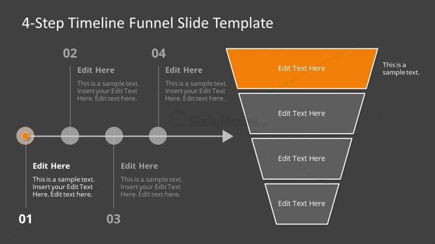 PPT Timeline Funnel Template 