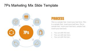 Process Infographic Slide in Marketing Mix Circular Diagram 