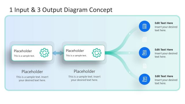 PowerPoint Process Diagram with Multiple Outputs