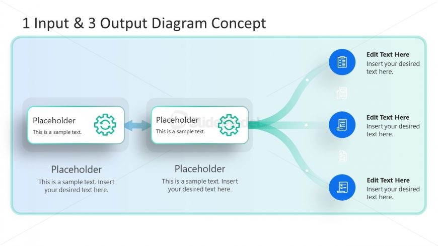 Infographic Process Layout with 3 Outputs 