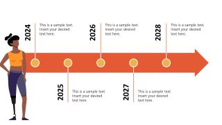 PowerPoint Template Slide with Arrow Diagram