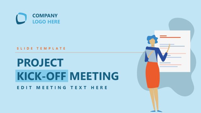 Cover Slide – Project Kickoff Meeting PPT Template