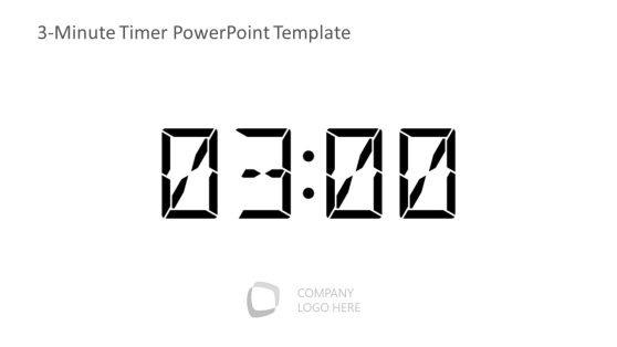 3-Minute Timer Template PPT Slide 