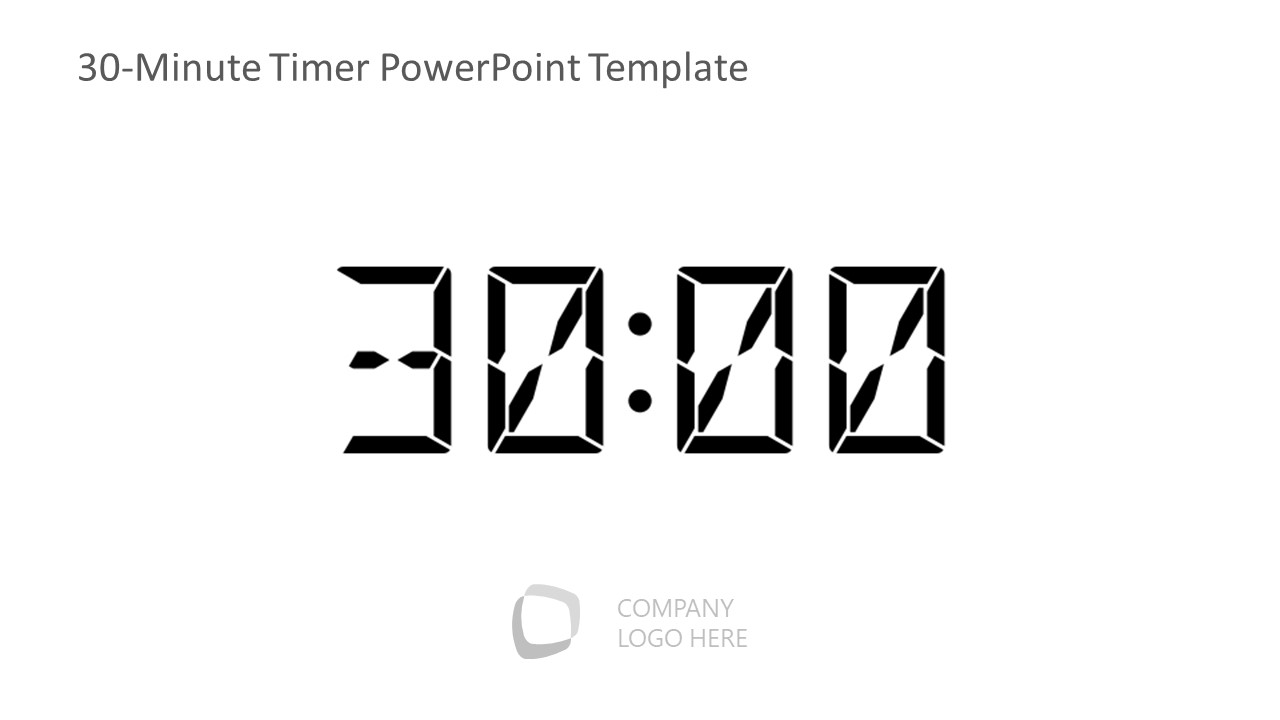 Editable 30-Minute Timer PowerPoint Slide 